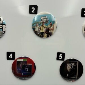 Lot Of 5 Video Game Lot. 3 Inch Fridge Magnets. From Old Game Informer Mag.